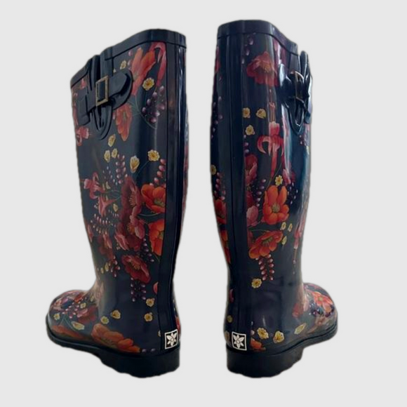 Anuschka Floral Rain Boots Size 11 NWT - Picture 6 of 16